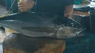 Sharp knife art!! Watching Uncle Mustache cut fresh tuna #shorts #fyp fishcutting #fish  Sharp knife