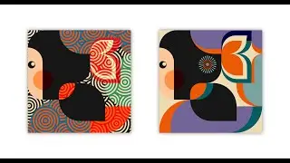 Affinity Designer Ipad Drawing- Abstract Figurative in Geometric Shapes and Patterns