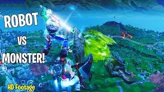 ROBOT VS MONSTER EVENT HD Footage | Fortnite SEASON 10 EVENT