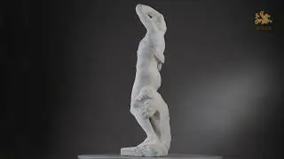 BEAUTIFUL MARBLE SCULPTURE OF THE DYING SLAVE AFTER MICHELANGELO