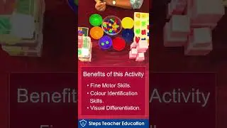 Montessori Activity #12  - Color Sorting Activity #stepseducation #montessoriactivity #shorts