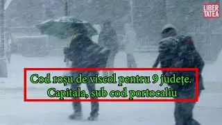 Cod roșu de viscol pentru nouă județe. Capitala, sub cod portocaliu