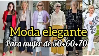 Moda elegante para señoras de 50+60+70+‼️ atuendos modernos con estilo sofisticado ✨