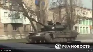 Ukraine War Combat Footage: LPR Russian Separatist Tanks & Infantry Fighting in Rubizhne, Donbass