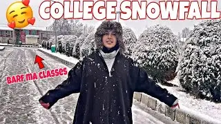 Snowfall in college / special morning/ skuast wadura / agriculture university /#kashmir #explore