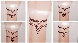 easy nd Pritiest bracelet mehndi designs ll simple mehndi designs