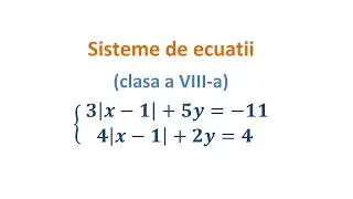 Sisteme de ecuatii - Exercitiu rezolvat (necunoscute in modul)