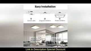 Tuya Smart Ceiling Lamp 36W Wood Grain Square Design LED Ceiling Light With Alexa Google Voice Contr