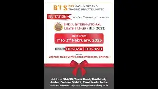 【India International Leather Fair 2023】DTS Machinery | DTS