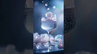 ❄️ Inside the Glass: Glowing Ice Crystal Sand &ndash; Dreamy Frozen Particles #ai  #aiart