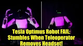 Робот Tesla Optimus потерпел неудачу: споткнулся, когда оператор снял гарнитуру!