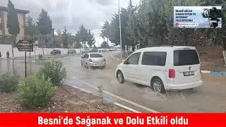 Besni&rsquo;de Şiddetli Dolu Yağışı Şaşırttı