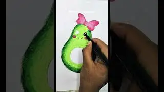 Simple avocado drawing art🥑if  you like art, drawing & creativity &mdash; support me ❤️#shorts #art