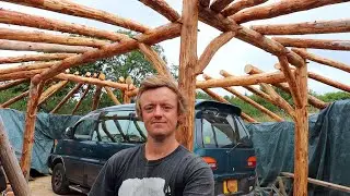 Мастерская по установке мешков с землей Off Grid, часть 66. Установка стропил