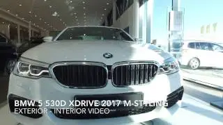 BMW 5 530d xDrive M Styling White 2017 Exterior Interior Video