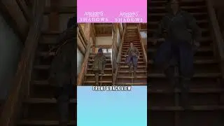 Assassin's Creed Shadows - Naoe vs Naoe Climbing Stairs Front and Back Comparison