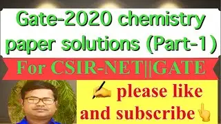 Gate chemistry 2020  paper solutions Part 1
