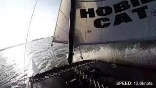 HOBIE CAT 15 (speed test after demage :/ speed 15,65knots)