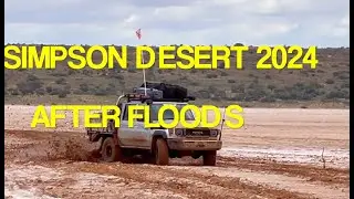 Simpson Desert 2024 after the floods We visit Poeppel Corner and attempt to get across the claypan