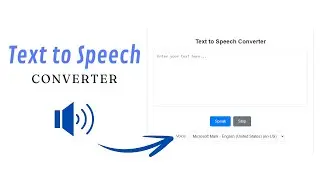 How to Code a Text Speech Converter with HTML, CSS & JavaScript