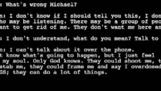 Michael Jacksons Last Phone Call - 24th June 2009   Wikileaks   100 a m