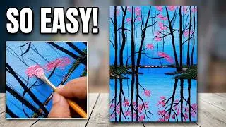 Explore the Magic of Autumn with This Easy Acrylic Reflection Painting