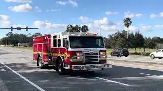 Seminole County Fire Engine 13 and Rescue 13 Responding