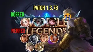 Mobile Legends Patch 1.3.76 Buffs and Nerfs