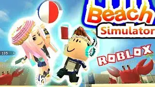 BEACH SIMULATOR Roblox | CUTE PETS HELP CLEAN UP and EARN SAND DOLLARS !!