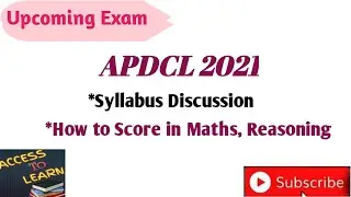 APDCL  syllabus Discussion  || APDCL preparation 2021 || Access to learn