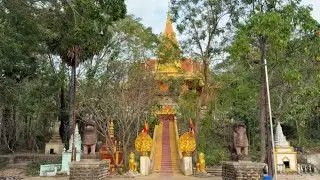 វត្តត្រឡែងកែង និង ទីកន្លែងព្រះគោ ព្រះកែវ /Traleng Keng Pagoda in Kampong Chhnang Province, Cambodia 