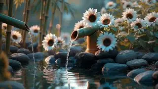 1 Hour Soothing Waterfall Loop | Peaceful Garden Ambience for Relaxation #calm #music #peaceful