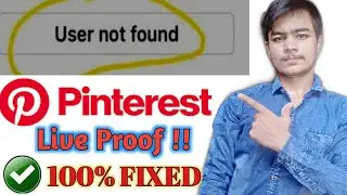 Pinterest User Not Found Error Problem Solved | Not Working | Login Problems