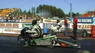ProStockMotorcycle Qualification runs at 2010 Nitronationals
