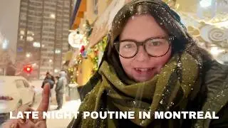 Поздним вечером путин в ресторане La Banquise после перелета из Ванкувера в Монреаль.