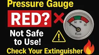#fire extinguisher pressure gauge in red || inspection fir...