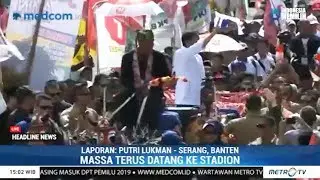 Jokowi Diarak Naik Kereta Kencana ke Stadion Maulana Yusuf