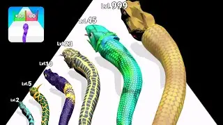 Play New Gameplay STICKMAN ROLL vs SNAKE RUN,MERGE & EVOLVE.Satisfying iOS Android Gameplay.Part#15.