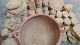  New Claypot ||Pure Mud || Very Crispy || Dry Crumbling || Fuffly Mud
