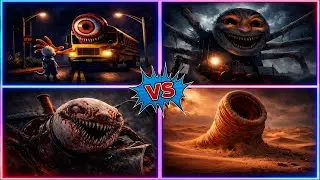 ℹ️ School Bus 🆚 Cursed Thomas 🆚 Choo choo Charles 🆚 Erosion Worm | FuN-TiLeS | Tiles Hop ExE❗