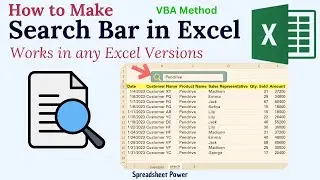 How to Make Search Box in Excel (Works in All Excel Versions)