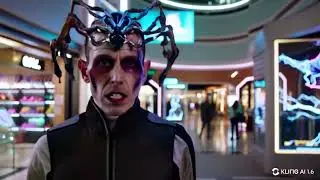 AI Surreal Horror cyberzombie animation