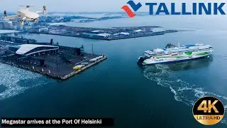 My Helsinki - MS Megastar arrives at the Port Of Helsinki  | DRONE 4K