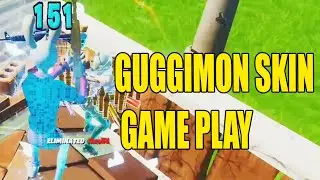 GUGGIMON SKIN GAME PLAY in Fortnite Zone Wars