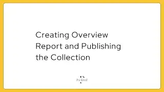 How to create an Overview Report and Publish a Collection in GA4