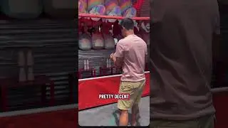 This carnival game looks easy but it&rsquo;s nearly impossible to win! 🎯 Can you beat it? #CarnivalGames