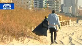 Beach clean up in Atlantic Beach to restore dunes, promotes preservation