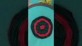Spiral Heart Hand Embroidery Tutorial ❤️ | Easy Round Embroidery Design Step by Step।  #beginners