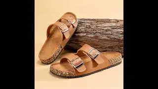【😊MEN'S ELEGANT DOUBLE BUCKLE SLIDES😊】#shoes #fashion #slippers