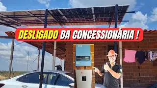 DEU BANANA para concessionária após montar sistema de energia solar off grid Híbrido - DESCONECTADO